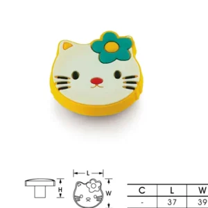012 Kt猫单孔卡通 锌塑胶 01